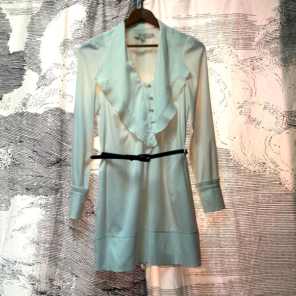 Fabulous Reiss White Long-sleeved Cocktail Dress Sz.8 Great Condition - Picture 1 of 11